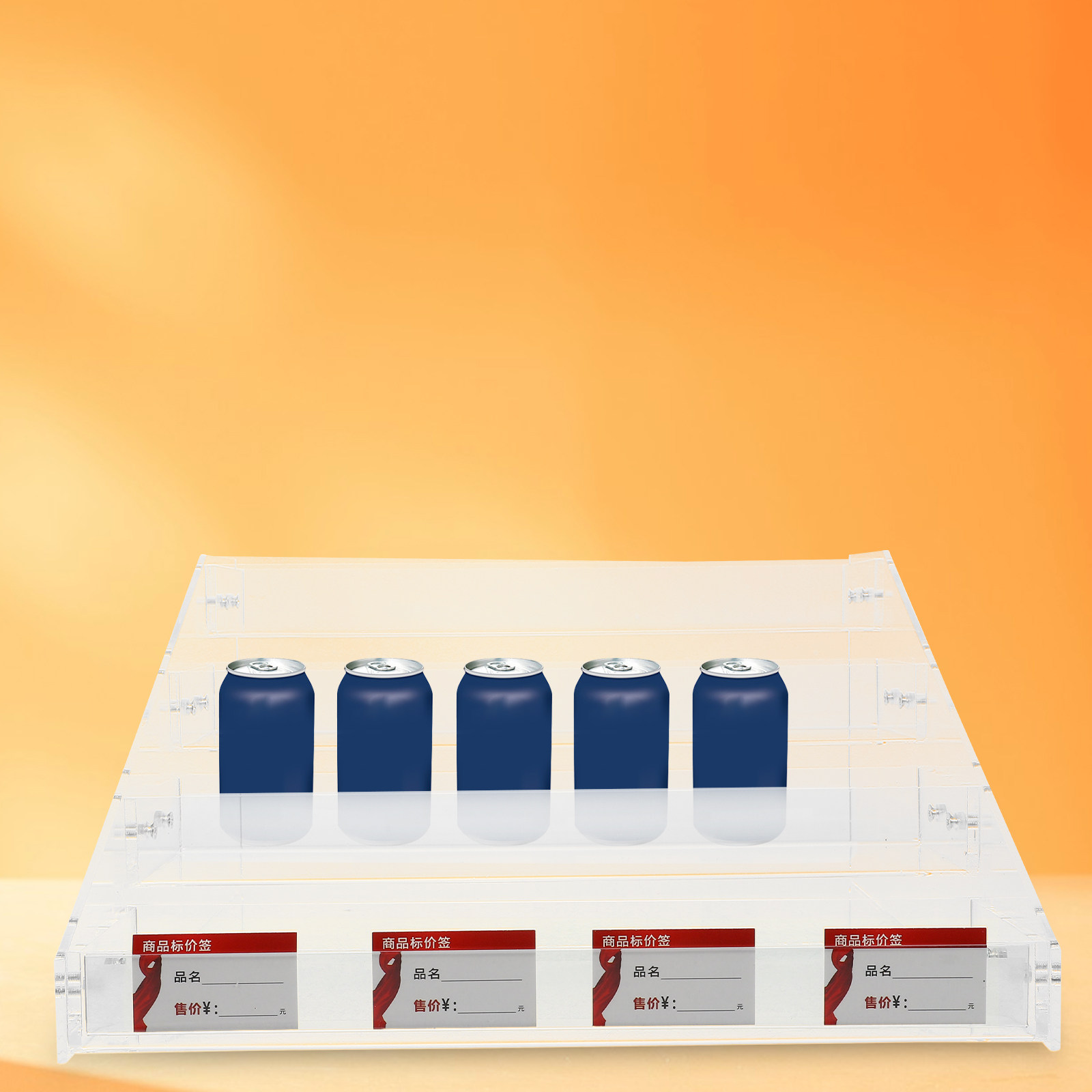 Food Snacks Items - 4-Tier Snack Display Rack Commercial Retail
