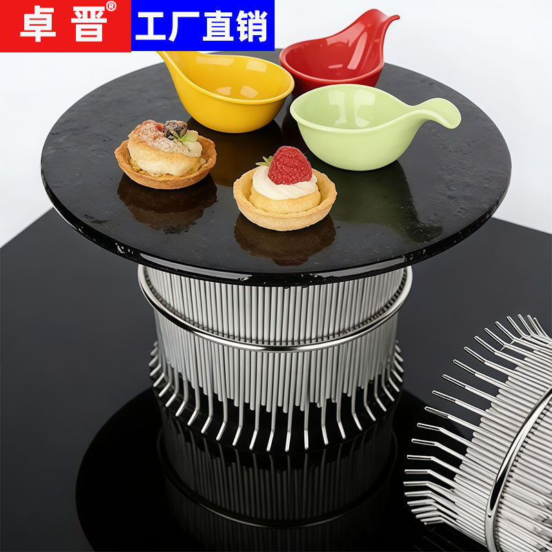 Stainless steel dessert table  - Food Snacks With Iron review and price