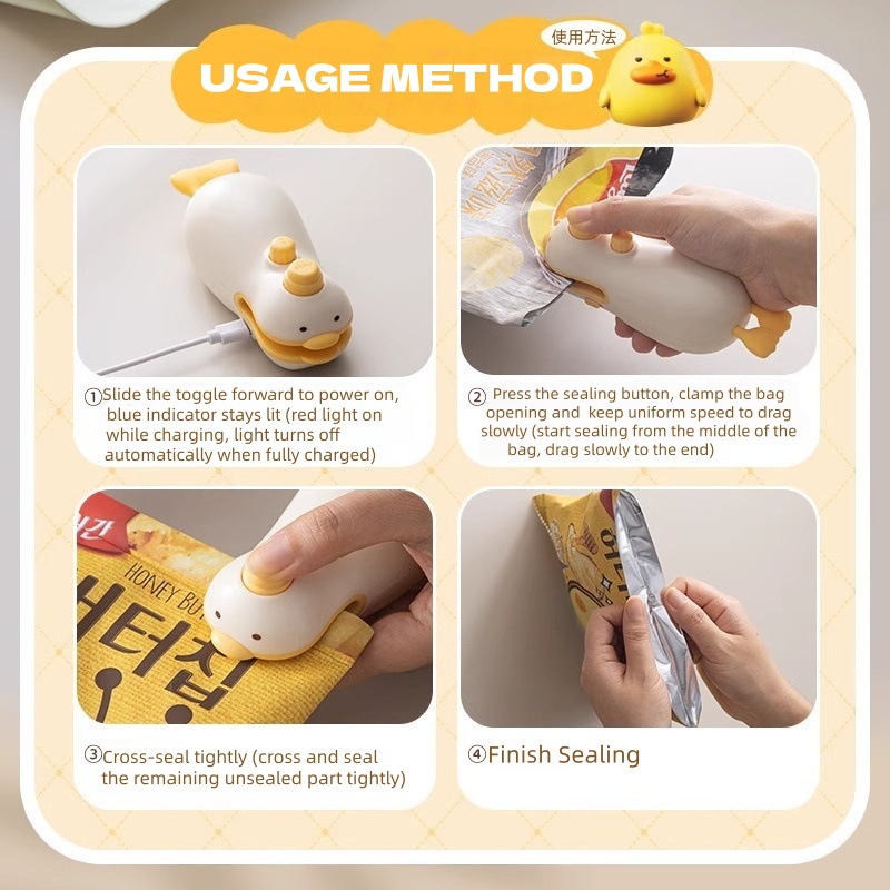 Cute Duck Rechargeable Handhel - Snacks Food Usa review and price