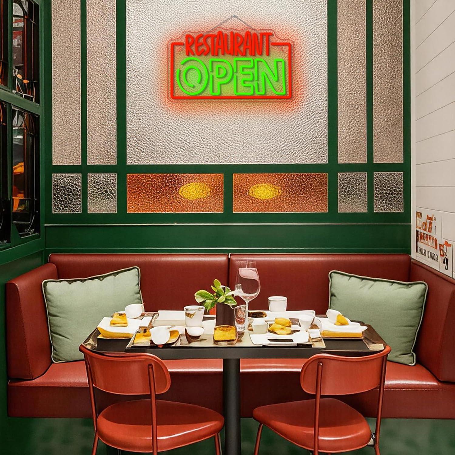 Restaurant Open Neon Sign USB  - Snacks Food Usa review and price